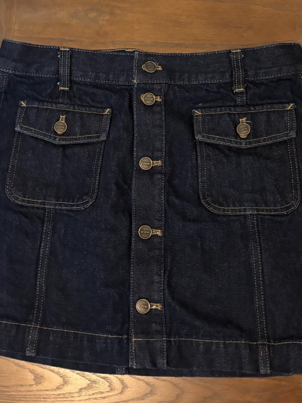 J.Crew Patch-pocket Denim Mini Skirt